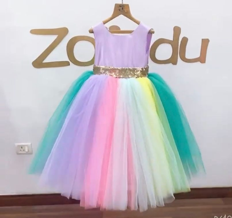 Rainbow colour frocks online