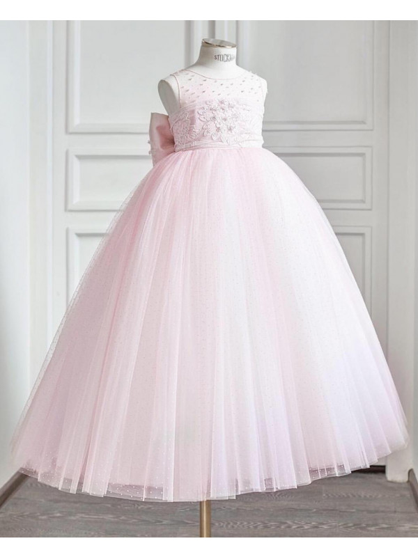 Hallie Blush Pink Beaded Dress
