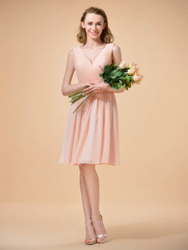 Zolindu Begonia V-Neck Bridesmaid Dress