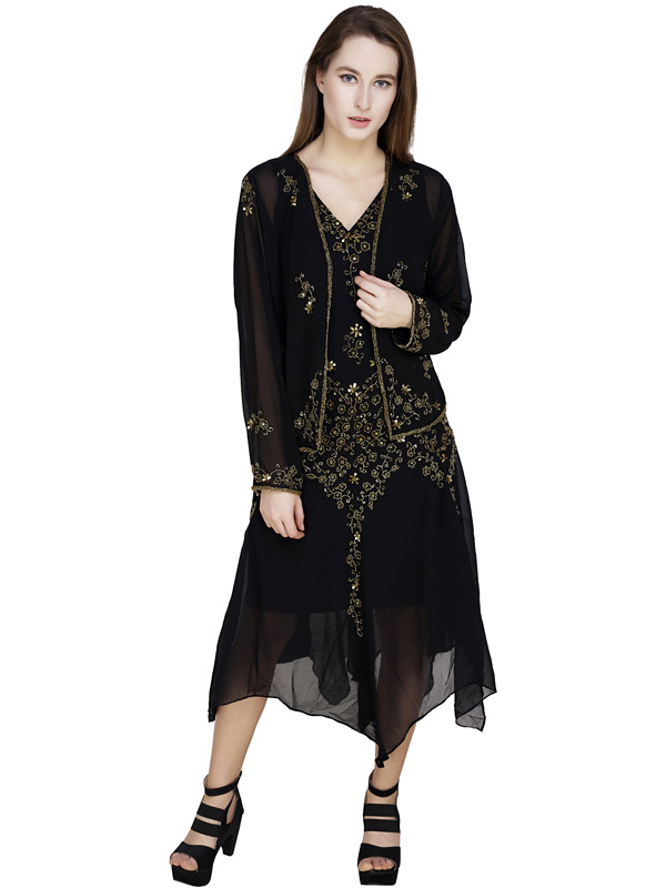 Tracy Jacket Top Skirt Set Black Gold