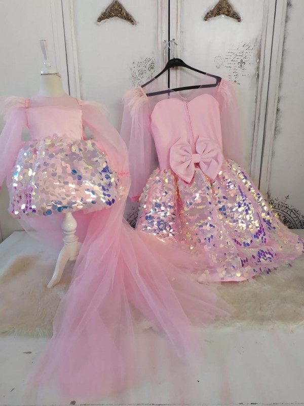 Alice Sequin Mom and Daughter Dress 