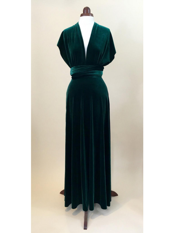 Zolindu isabella green velvet Dress