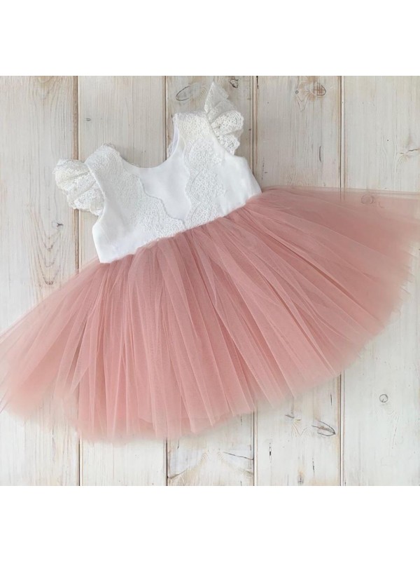 Zolindu Shanton White Peach Girls Dress