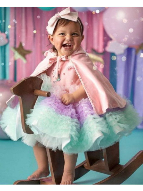 Zolindu Rosemary Girls Dress With Cape