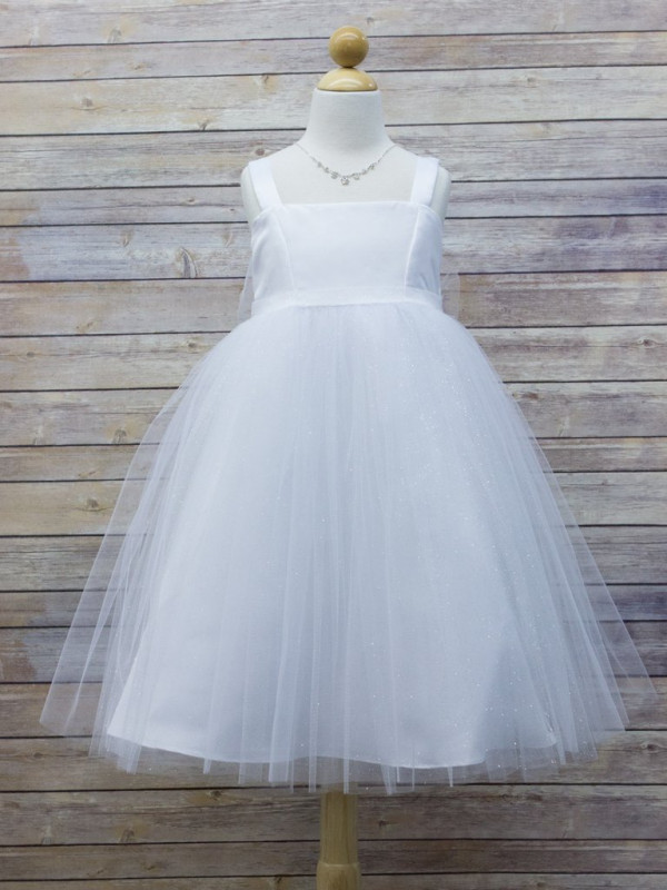 Zolindu Arlene White Flower Girl Dress