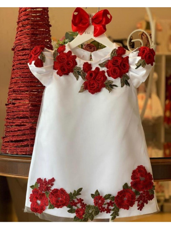 Zolindu Abigail Embroidered Rose Dress 