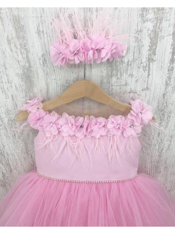 Zolindu Ivy Baby Pink Flower Dress